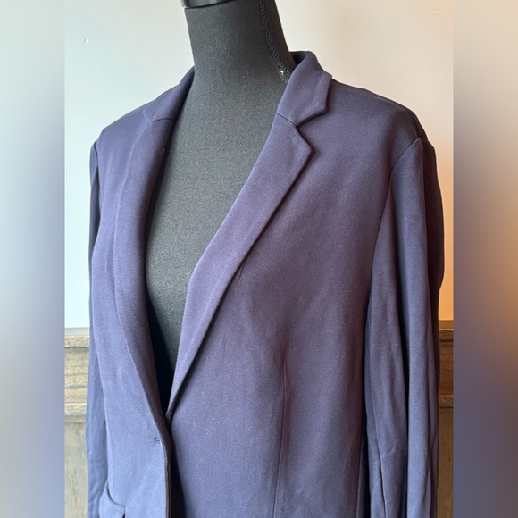 Philosophy Navy Women's Soft Casual Blazer Large - Picture 2 of 7